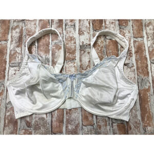 Vintage Curvation 5304457 Coquette Unlined Underwire Bra Second Skin White 40D